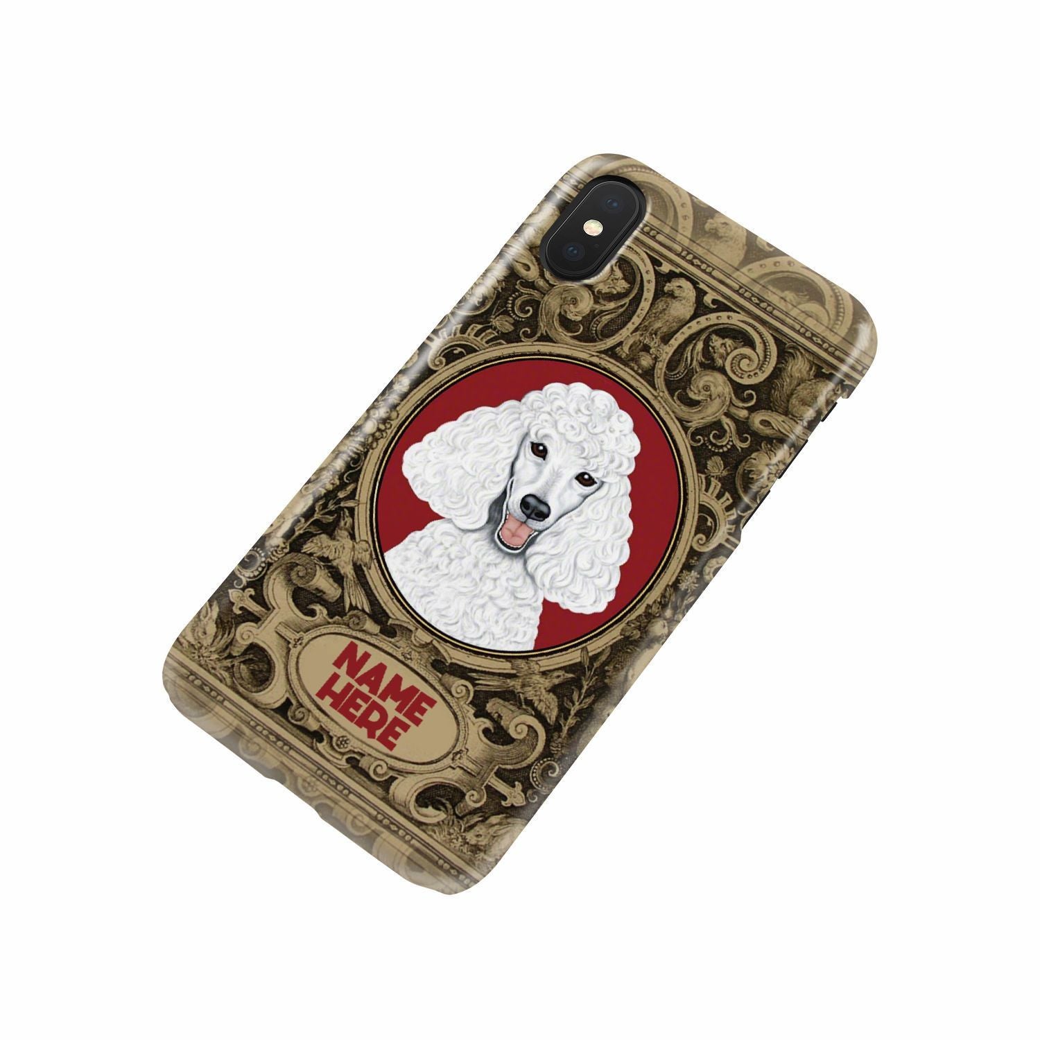 Adorable Poodle Custom Name Phone Case