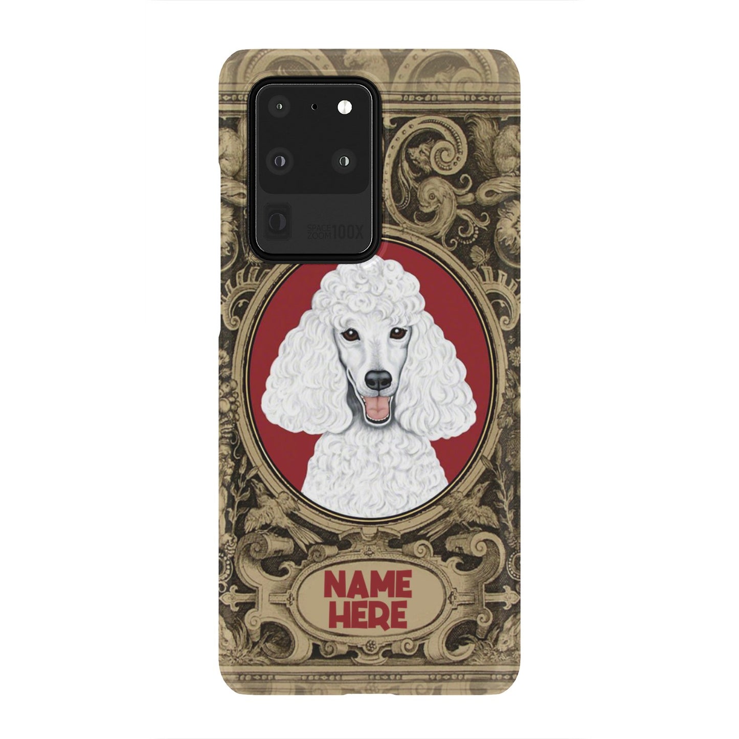 Adorable Poodle Custom Name Phone Case Samsung Galaxy S20 Ultra