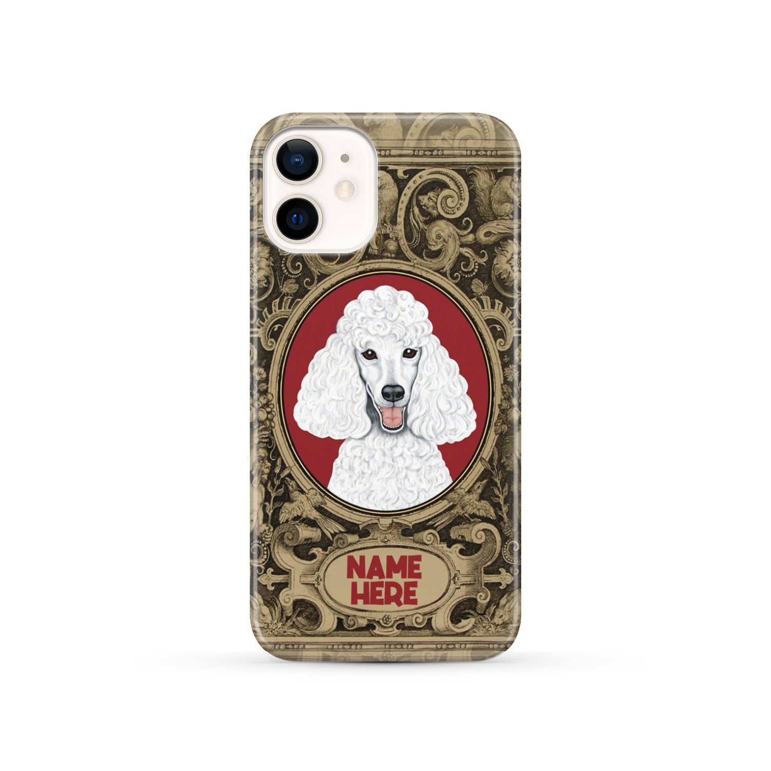 Adorable Poodle Custom Name Phone Case iPhone 12
