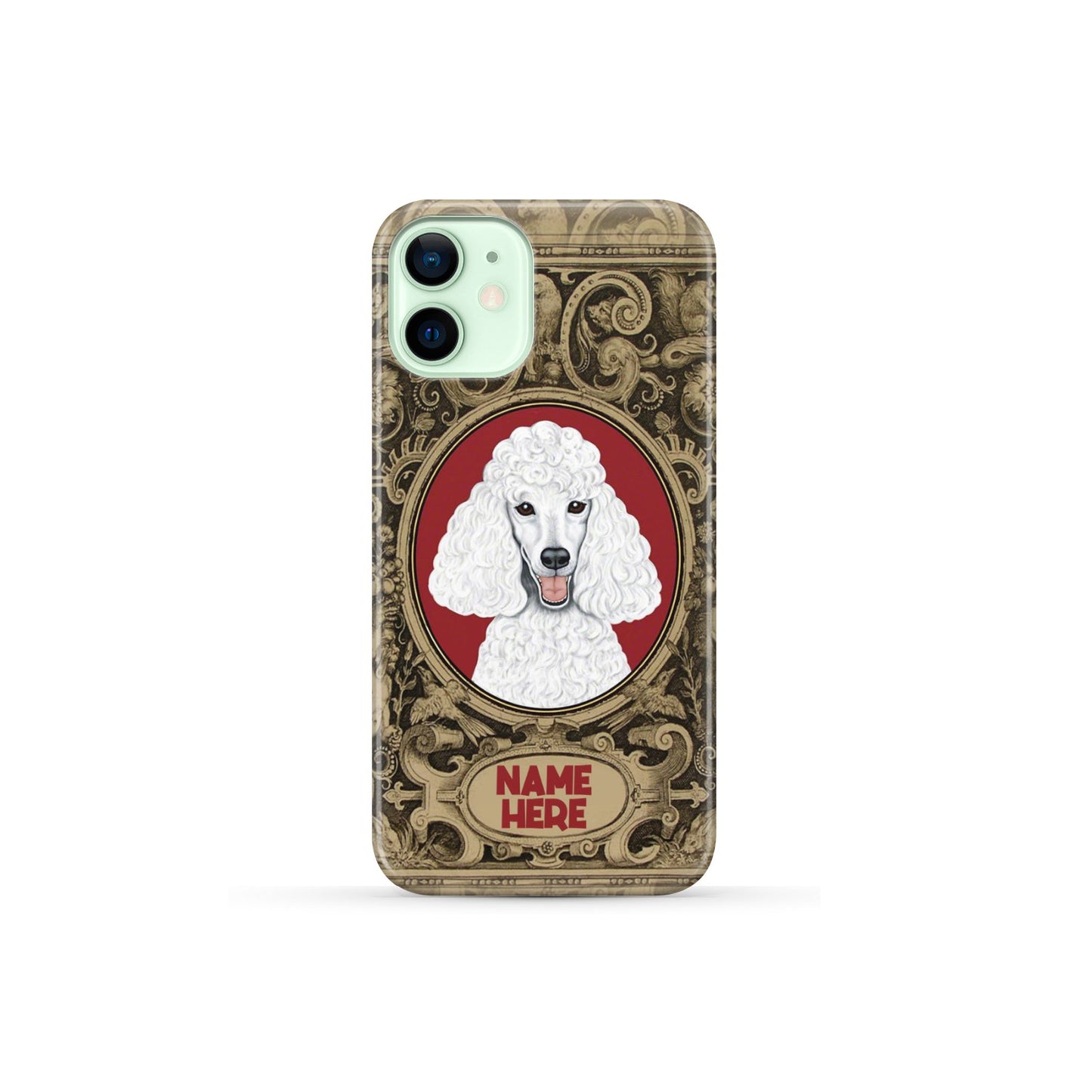 Adorable Poodle Custom Name Phone Case iPhone 12 Mini