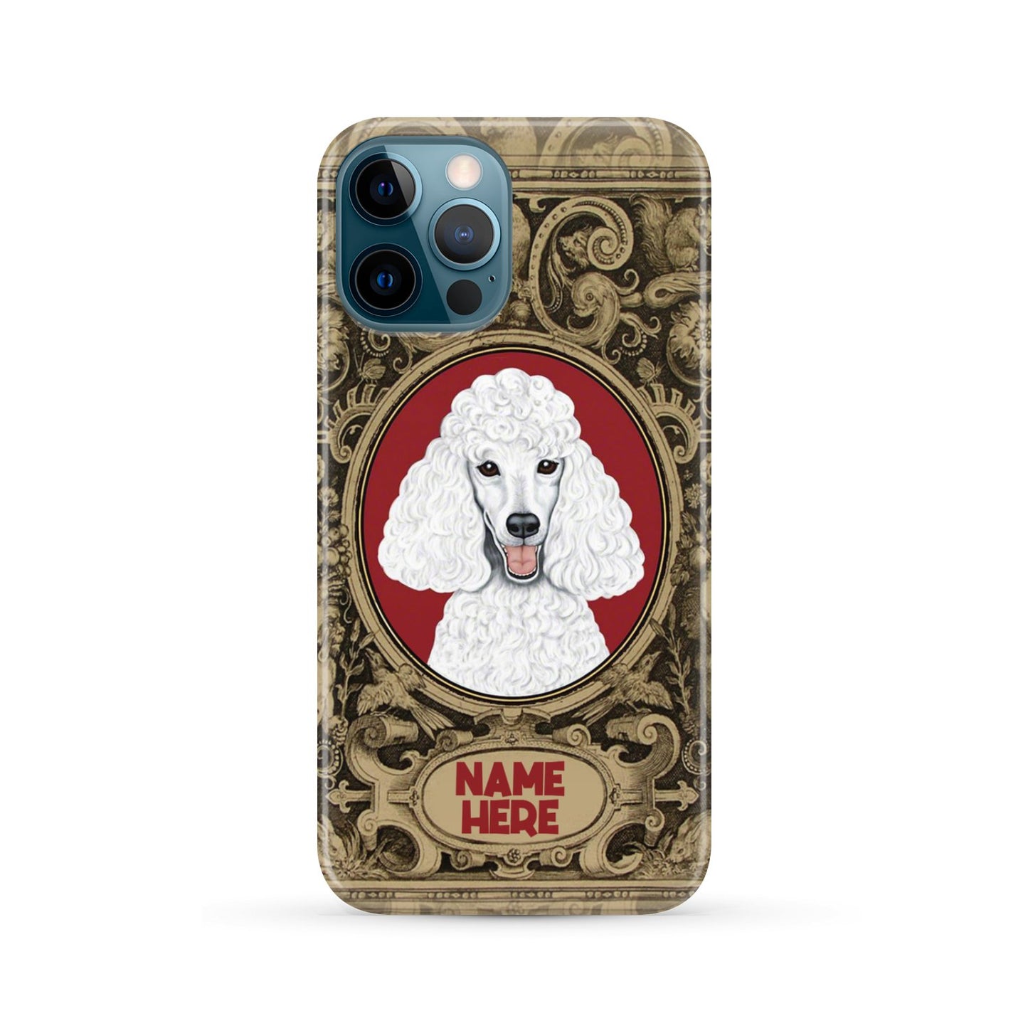 Adorable Poodle Custom Name Phone Case iPhone 12 Pro Max