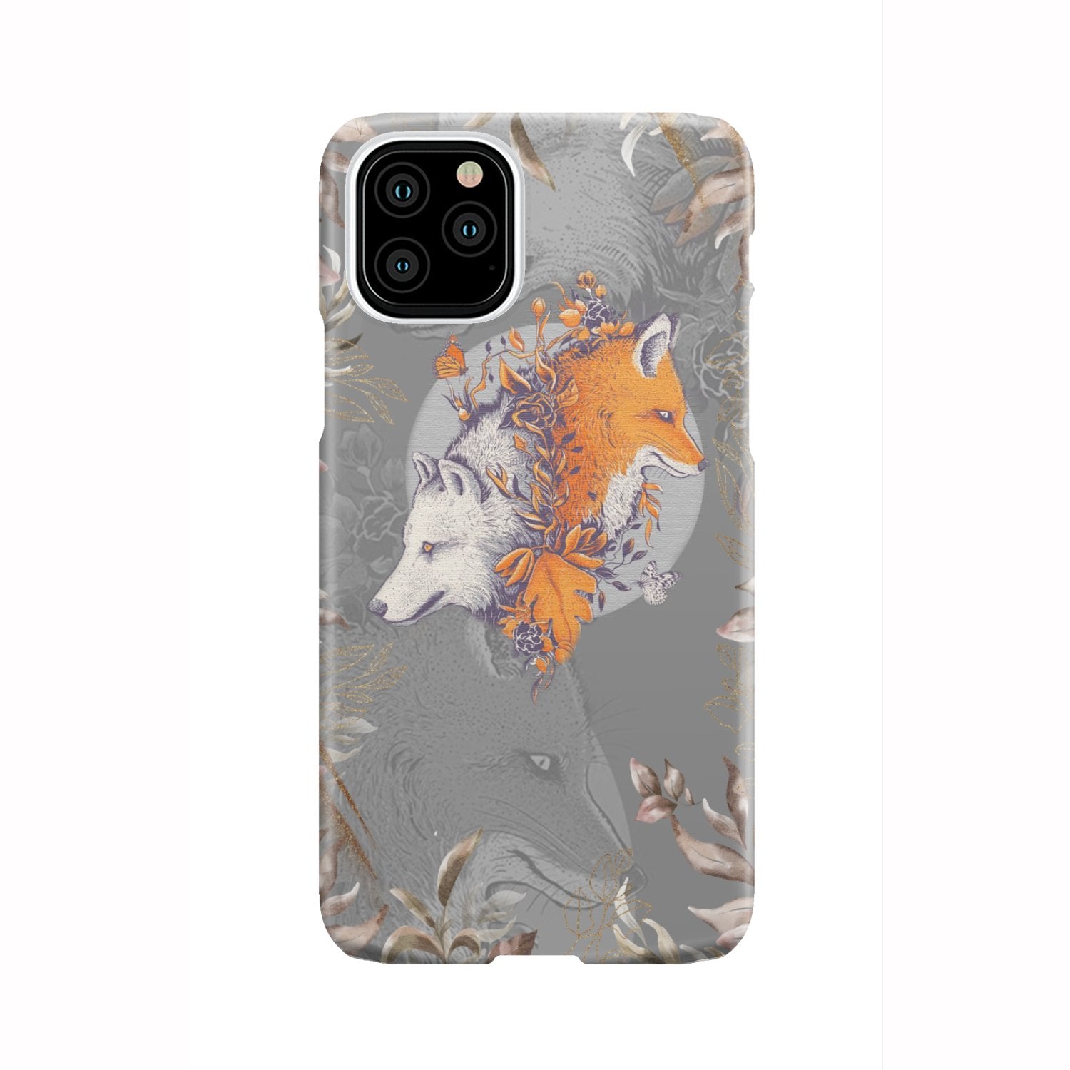 Aesthetic Fox and Wolf Phone Case iPhone 11 Pro