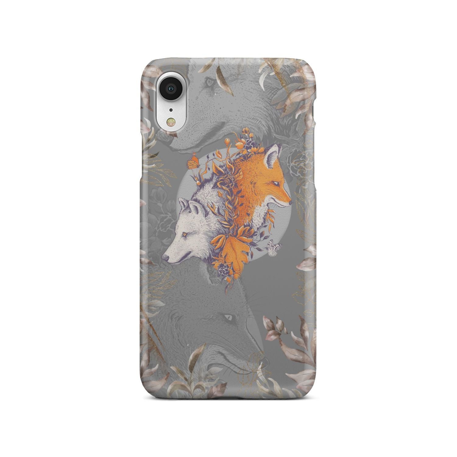 Aesthetic Fox and Wolf Phone Case iPhone Xr