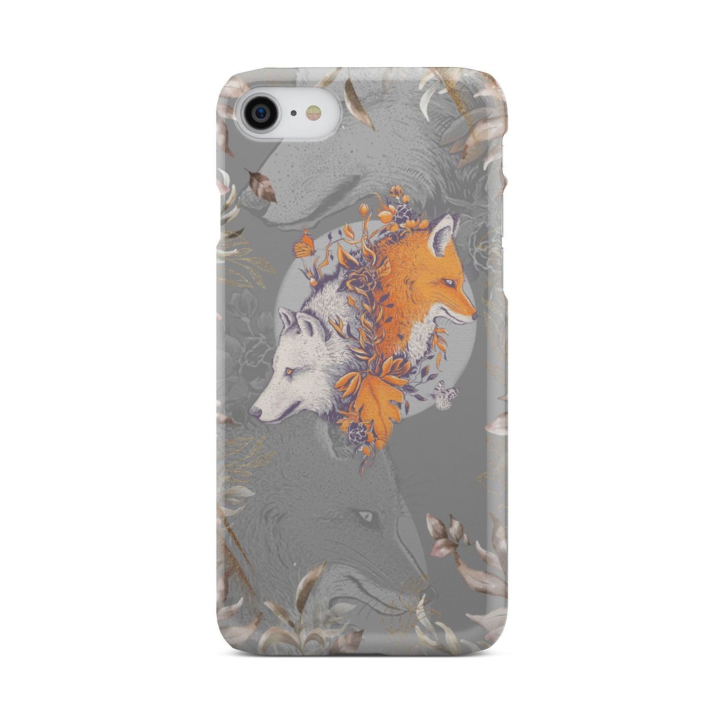 Aesthetic Fox and Wolf Phone Case iPhone 7