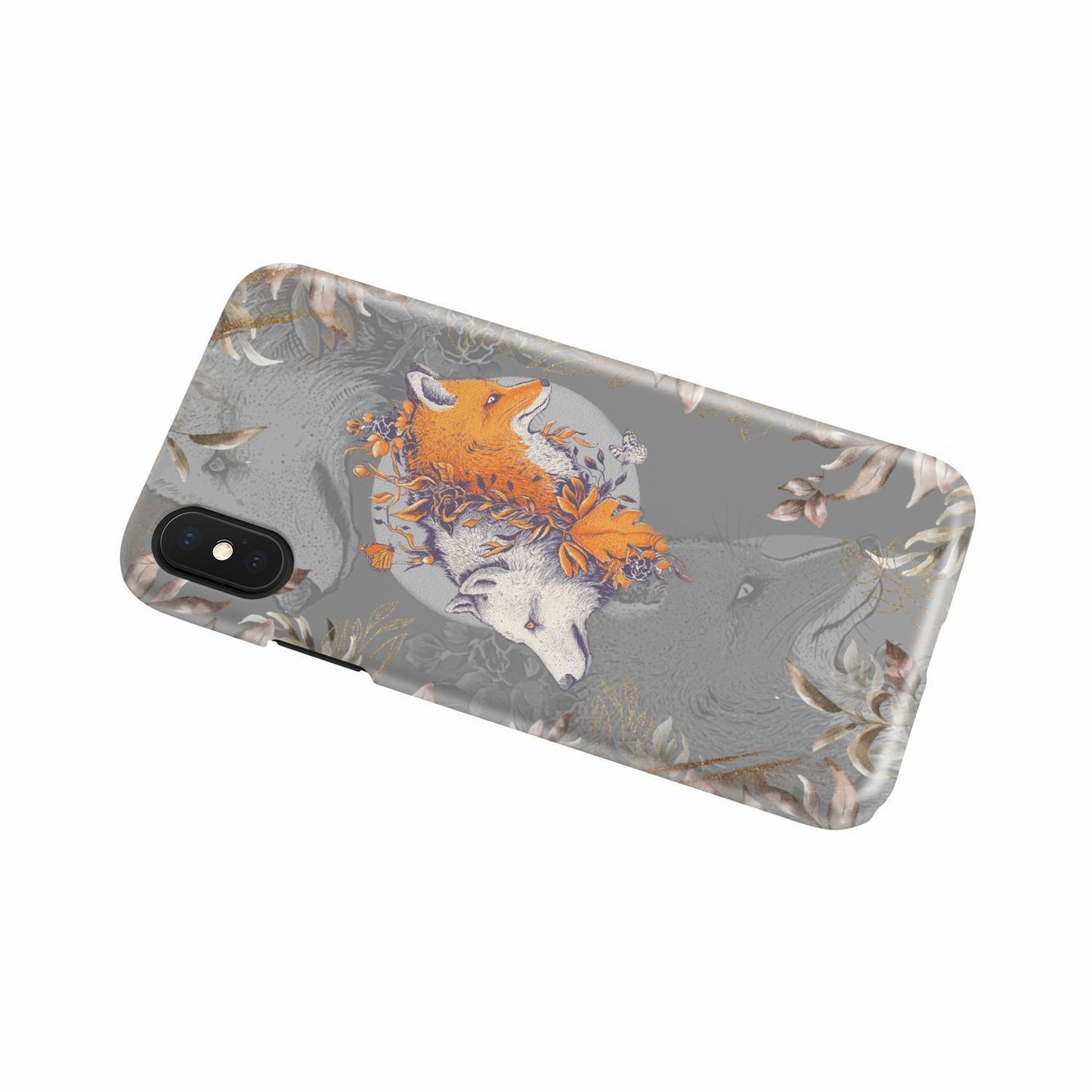 Aesthetic Fox and Wolf Phone Case