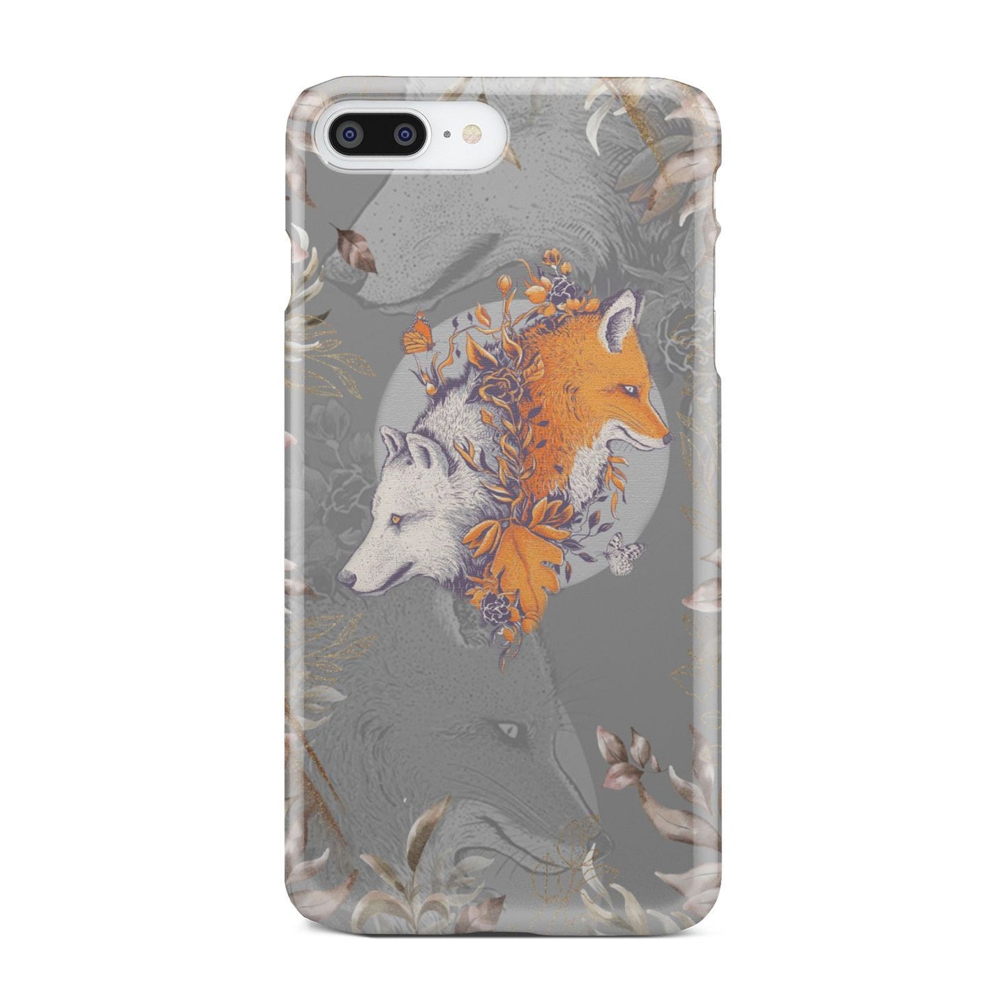 Aesthetic Fox and Wolf Phone Case iPhone 7 Plus