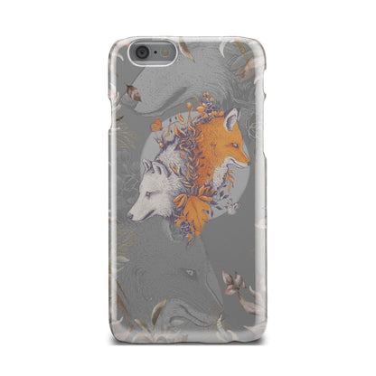 Aesthetic Fox and Wolf Phone Case iPhone 6