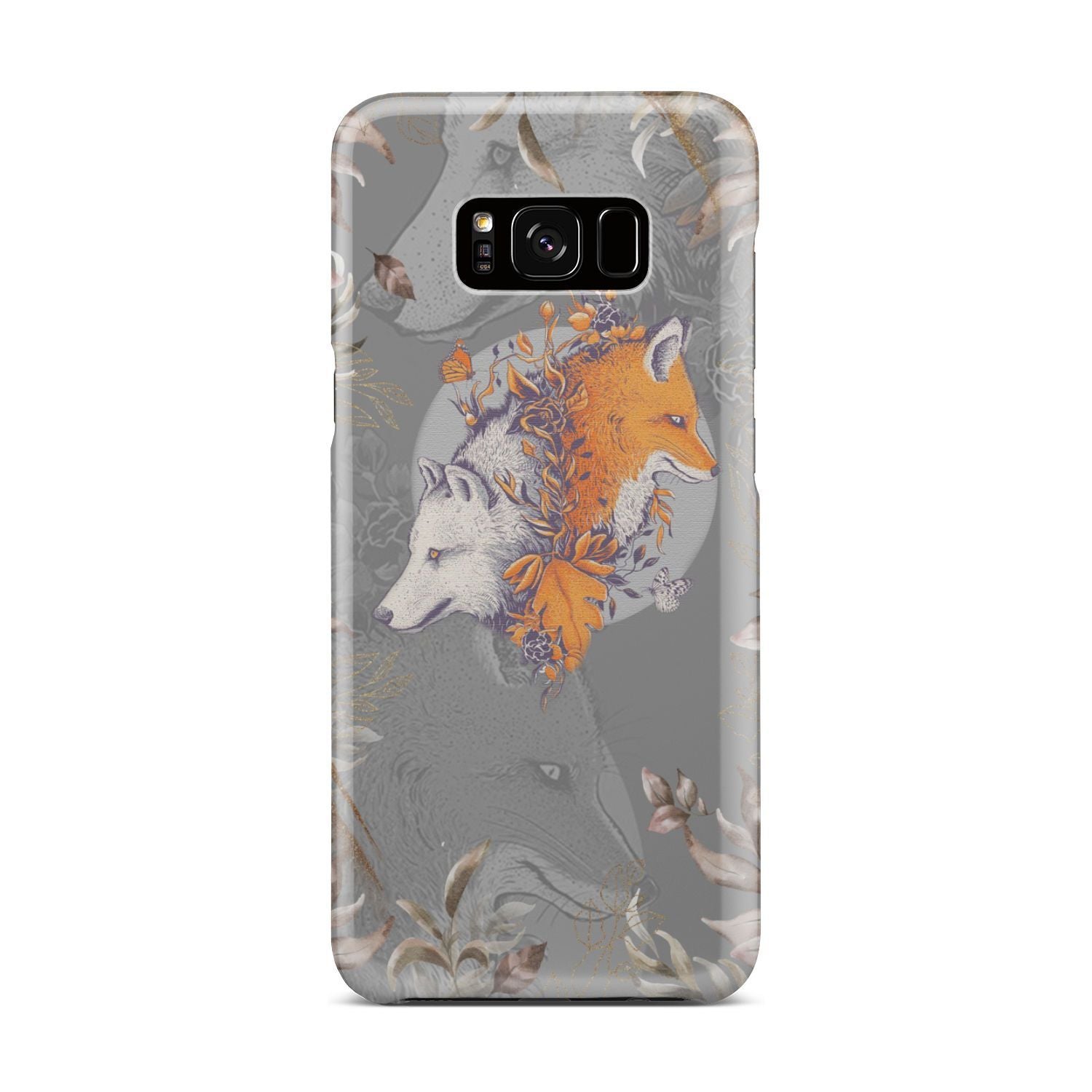 Aesthetic Fox and Wolf Phone Case Samsung Galaxy S8 Plus