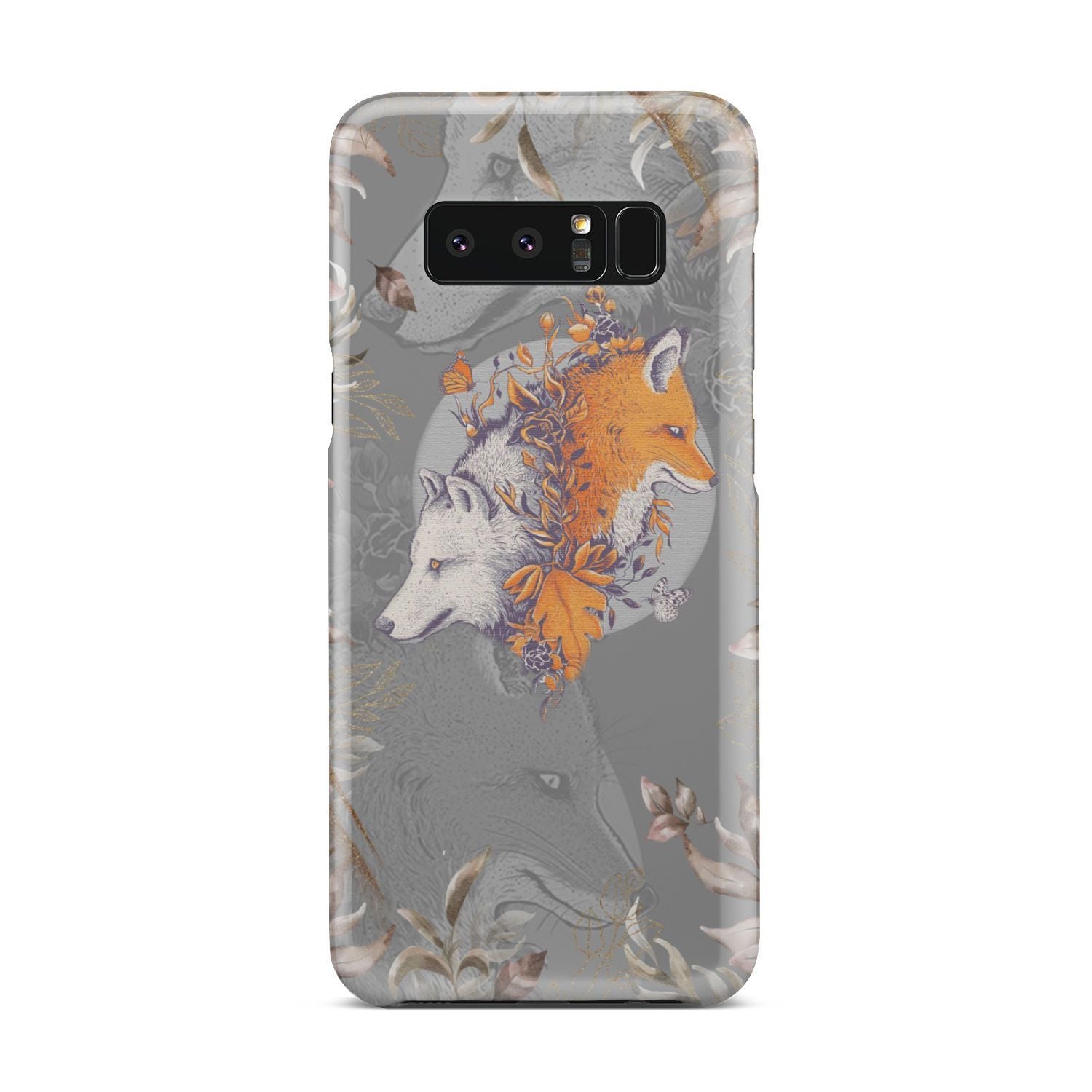 Aesthetic Fox and Wolf Phone Case Samsung Galaxy Note 8
