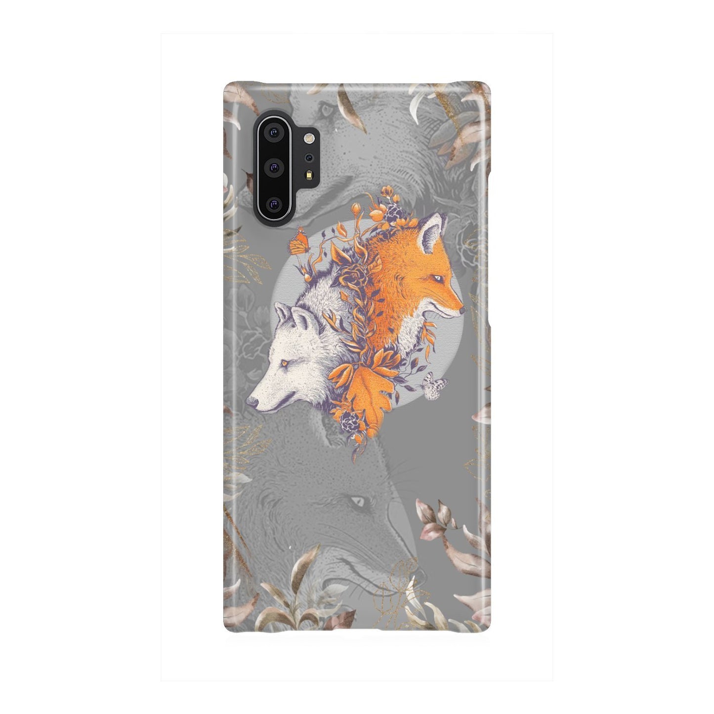 Aesthetic Fox and Wolf Phone Case Samsung Galaxy Note 10 Plus