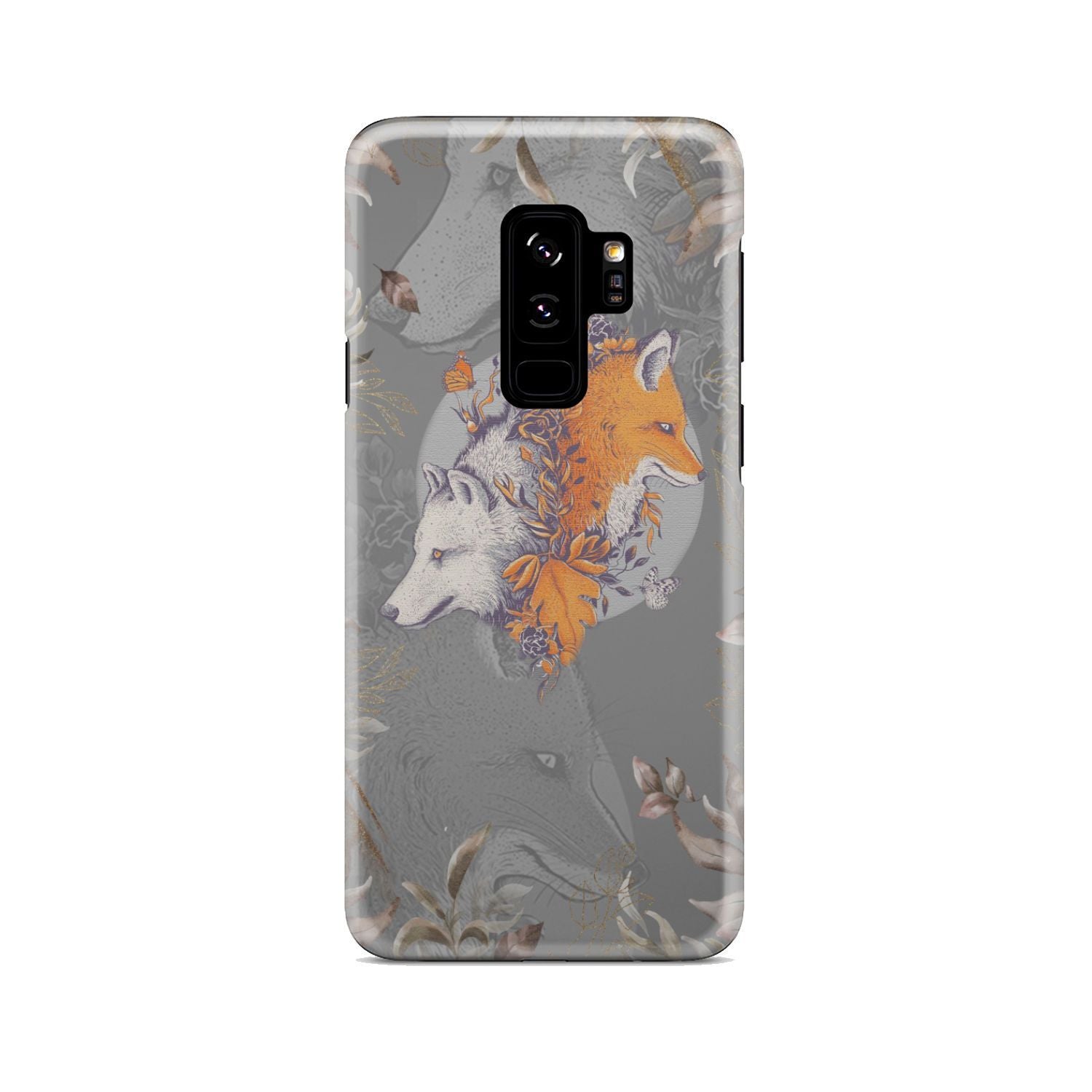 Aesthetic Fox and Wolf Phone Case Samsung Galaxy S9 Plus