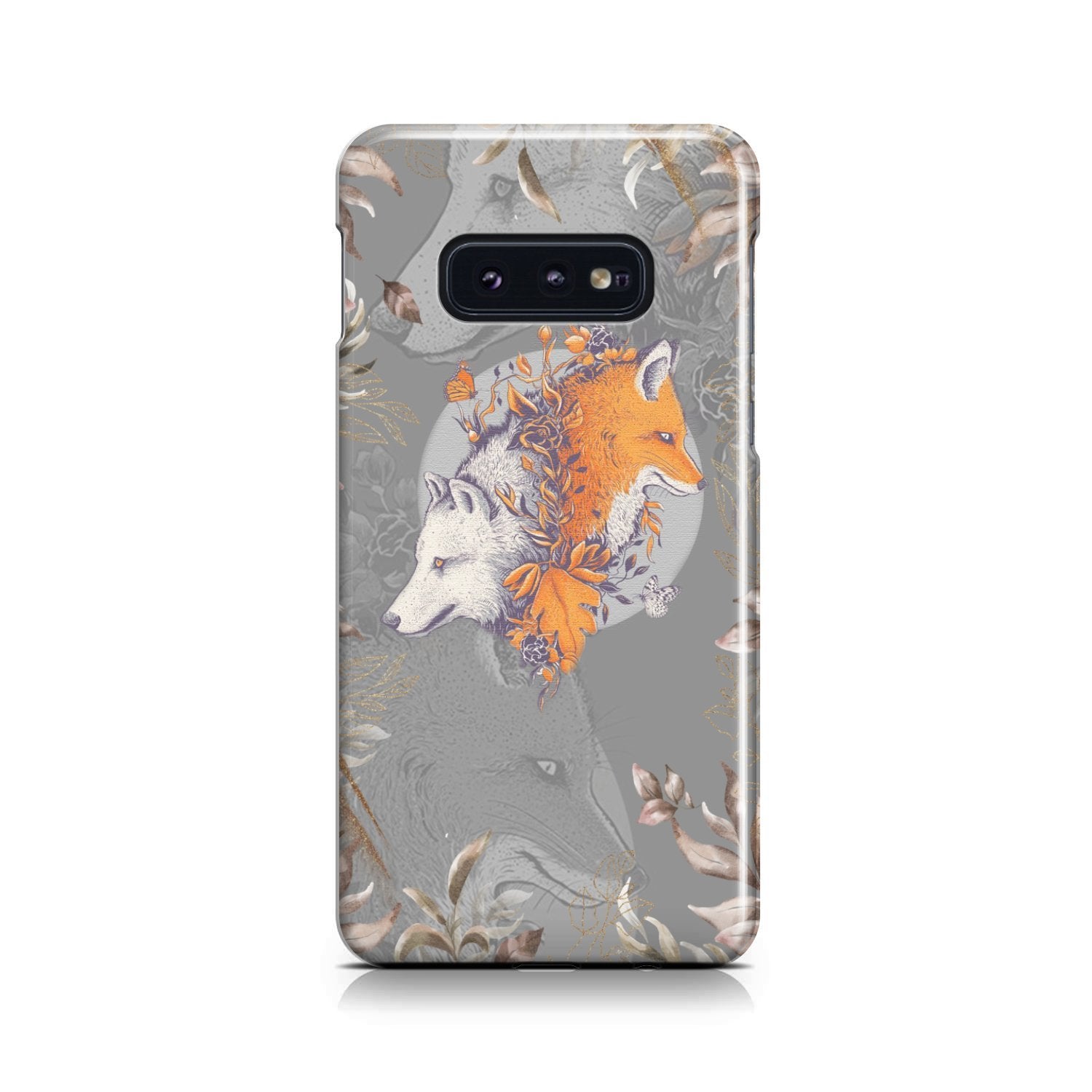 Aesthetic Fox and Wolf Phone Case Samsung Galaxy S10e