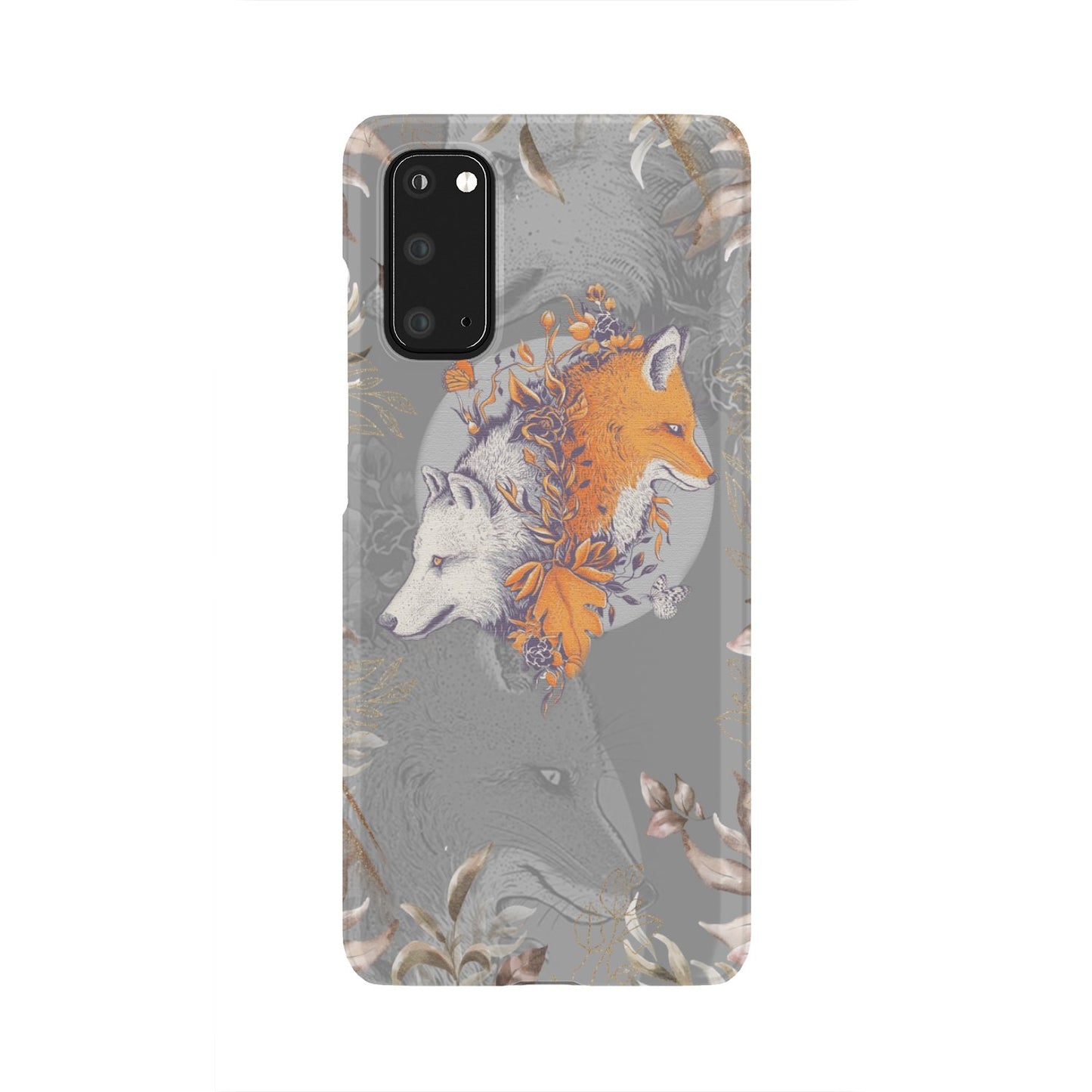 Aesthetic Fox and Wolf Phone Case Samsung Galaxy S20
