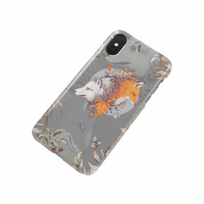 Aesthetic Fox and Wolf Phone Case