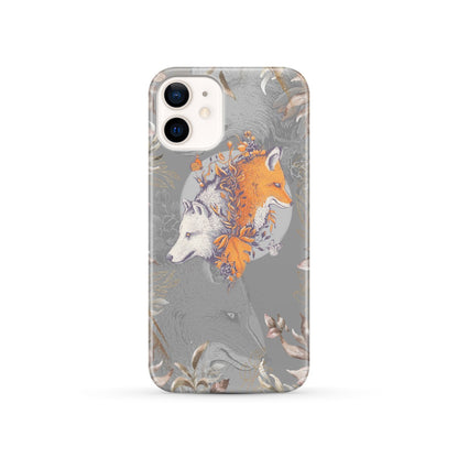Aesthetic Fox and Wolf Phone Case iPhone 12