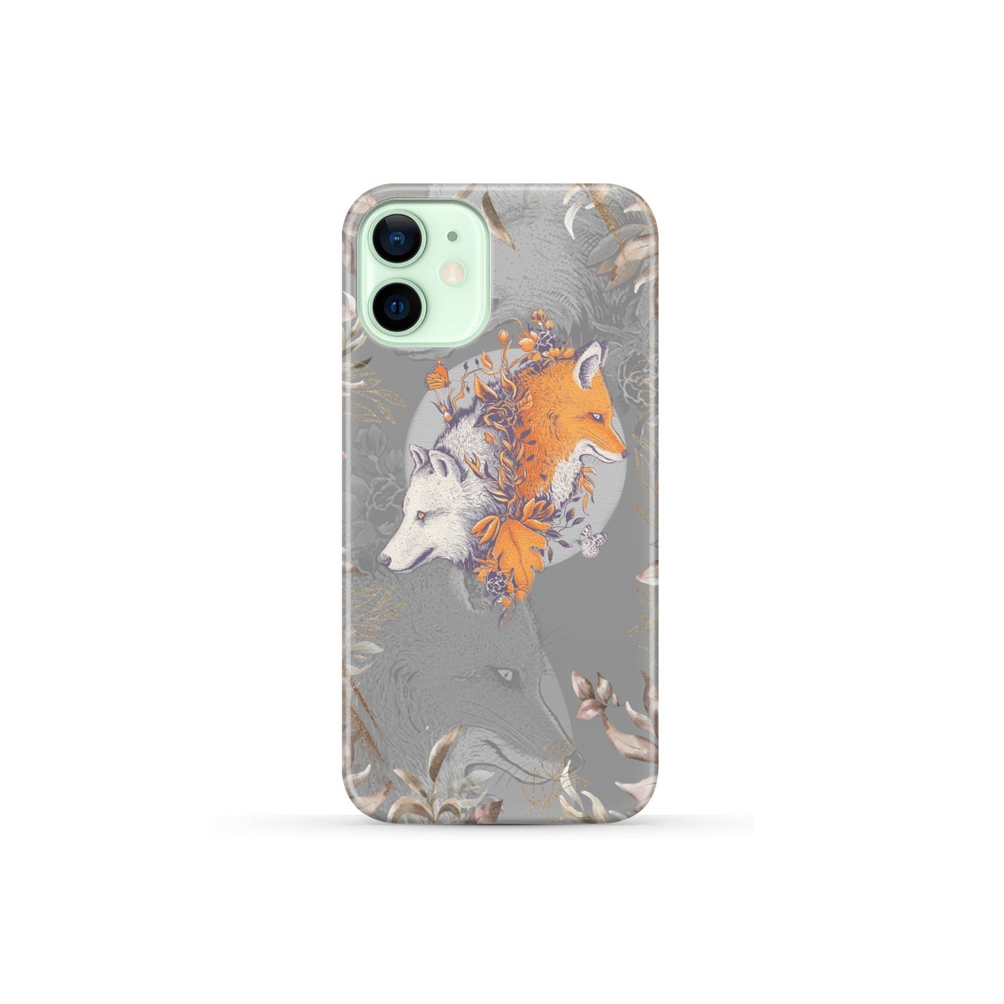 Aesthetic Fox and Wolf Phone Case iPhone 12 Mini