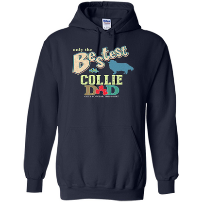 Bestest Collie Dad Best Collie T-shirt Navy