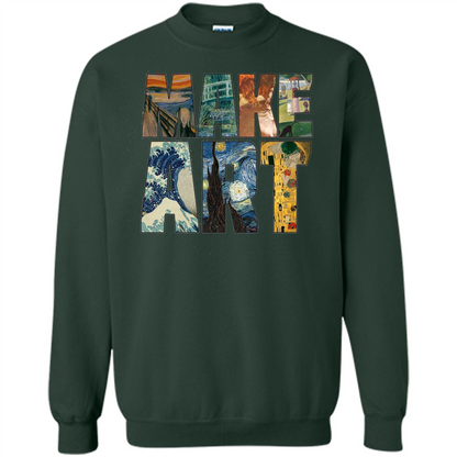 Make Art T-shirt Cool Painting T-shirt Forest Green