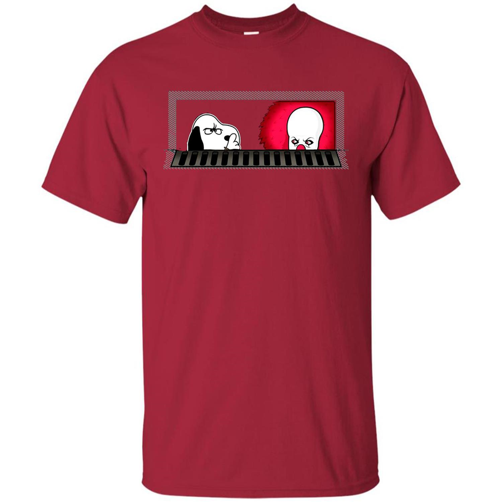 Movie T-shirt Snoopy Vs It T-shirt Cardinal