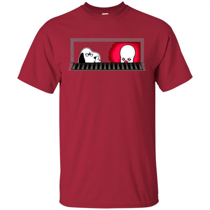 Movie T-shirt Snoopy Vs It T-shirt Cardinal
