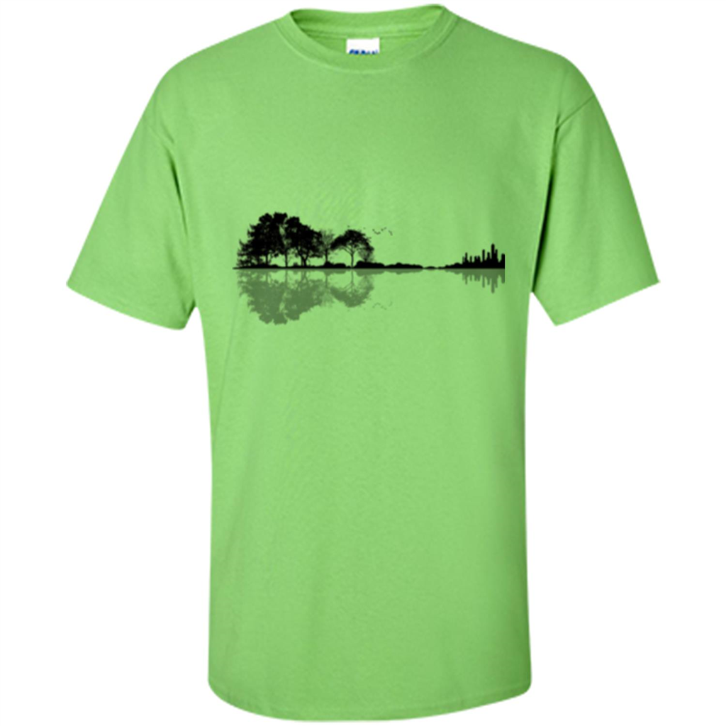Guitar Lover T-shirt Nature Guitar Lime