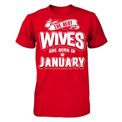 The Best Wives Are Born In January Next Level - Unisex Fitted Tee Red