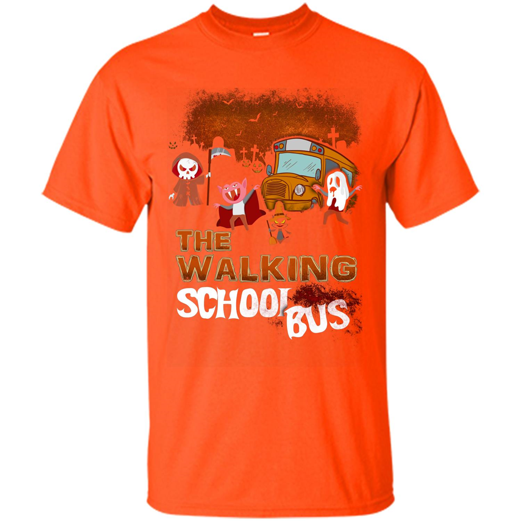 Halloween T-shirt The Walking School Bus T-shirt Orange