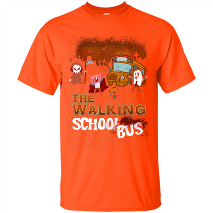 Halloween T-shirt The Walking School Bus T-shirt Orange