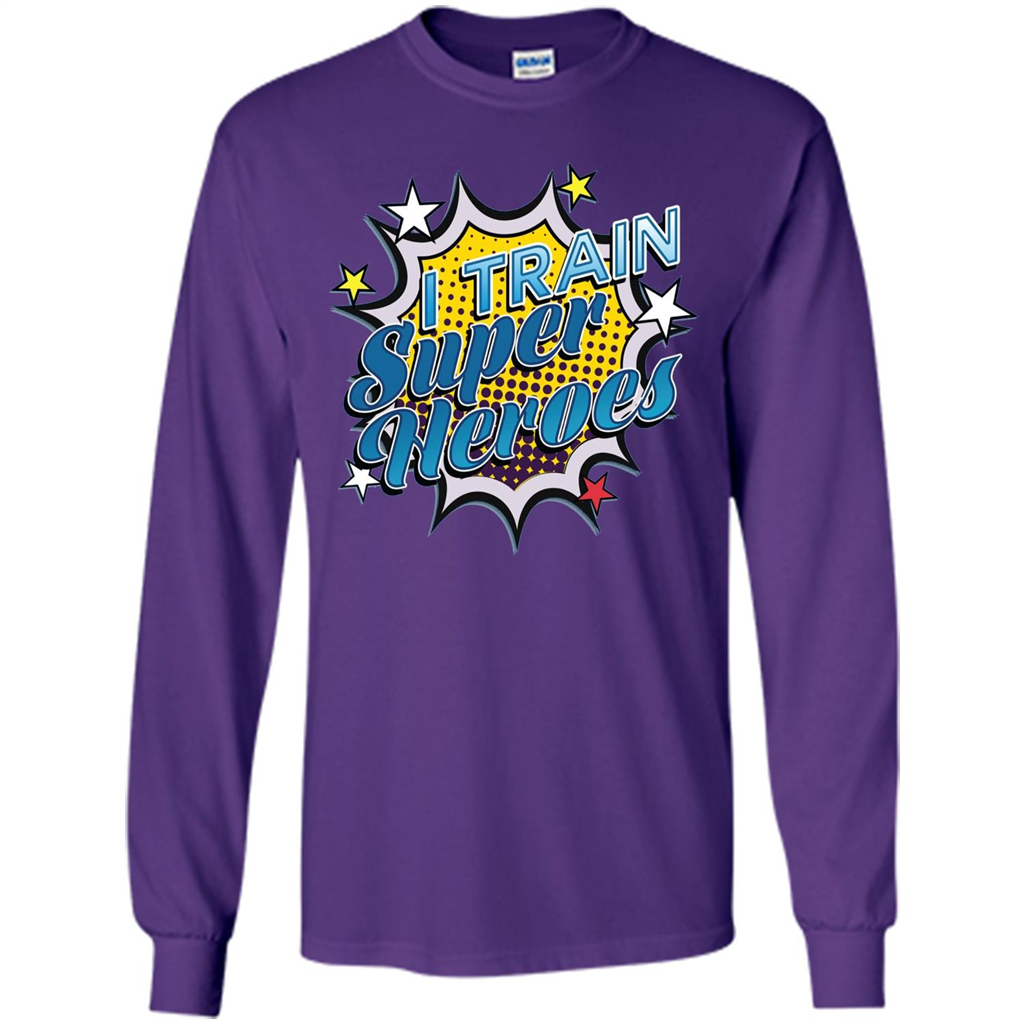 Funny Superhero T Shirt I Train Super Heroes T-shirt Purple