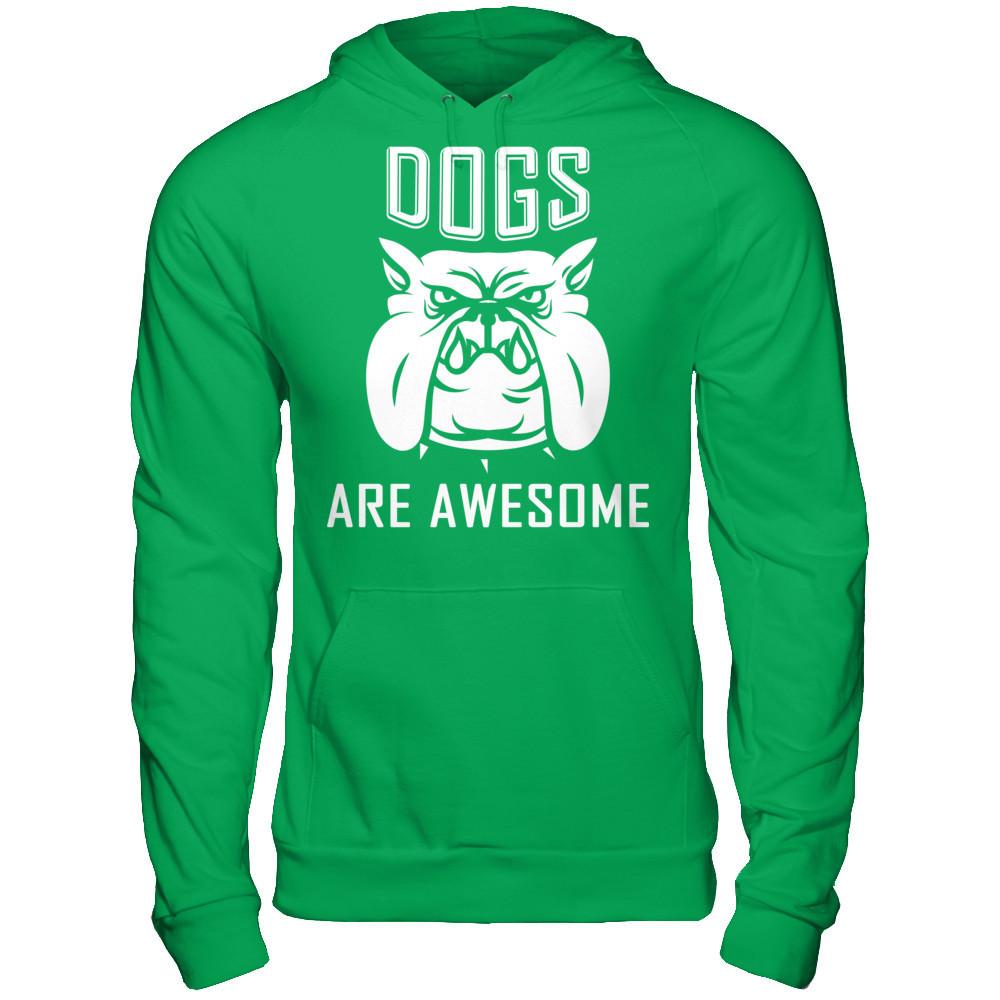 Love Dogs - Dogs Are Awesome Gildan - Pullover Hoodie Irish Green