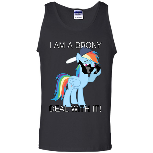 I Am A Brony Deal With It Rainbow Dash Brony T-shirt Black