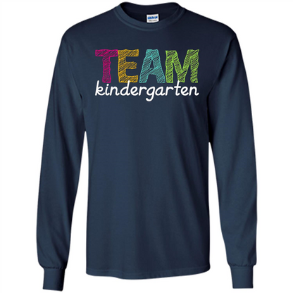 Team Kindergarten Grade Teacher T-Shirt Navy