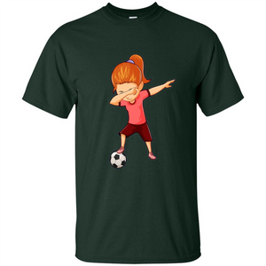 Soccer T-shirt For Girls Funny Dabbing Dab Dance Soccer Ball