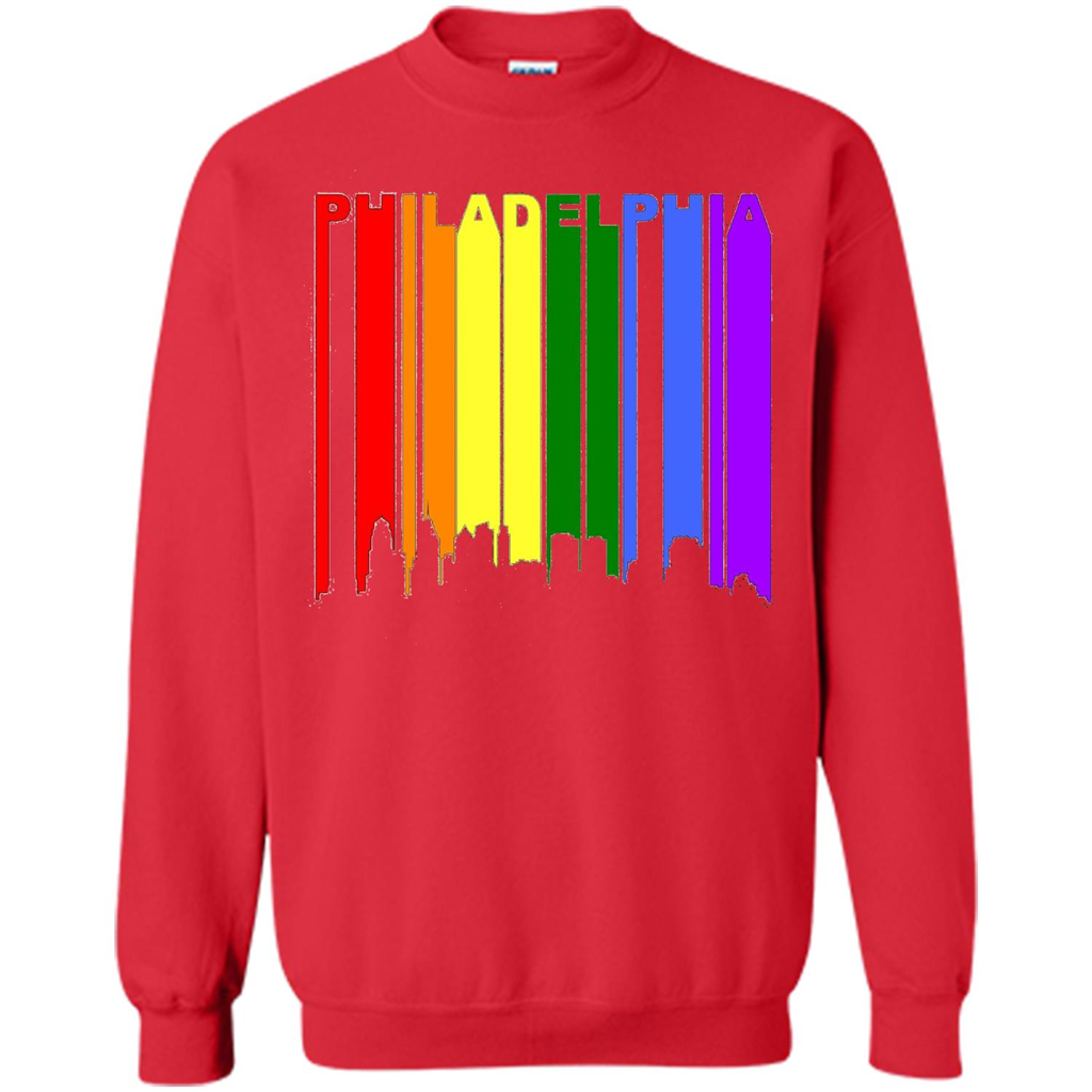 Philadelphia PA Downtown Rainbow LGBT Gay Pride T-shirt Red