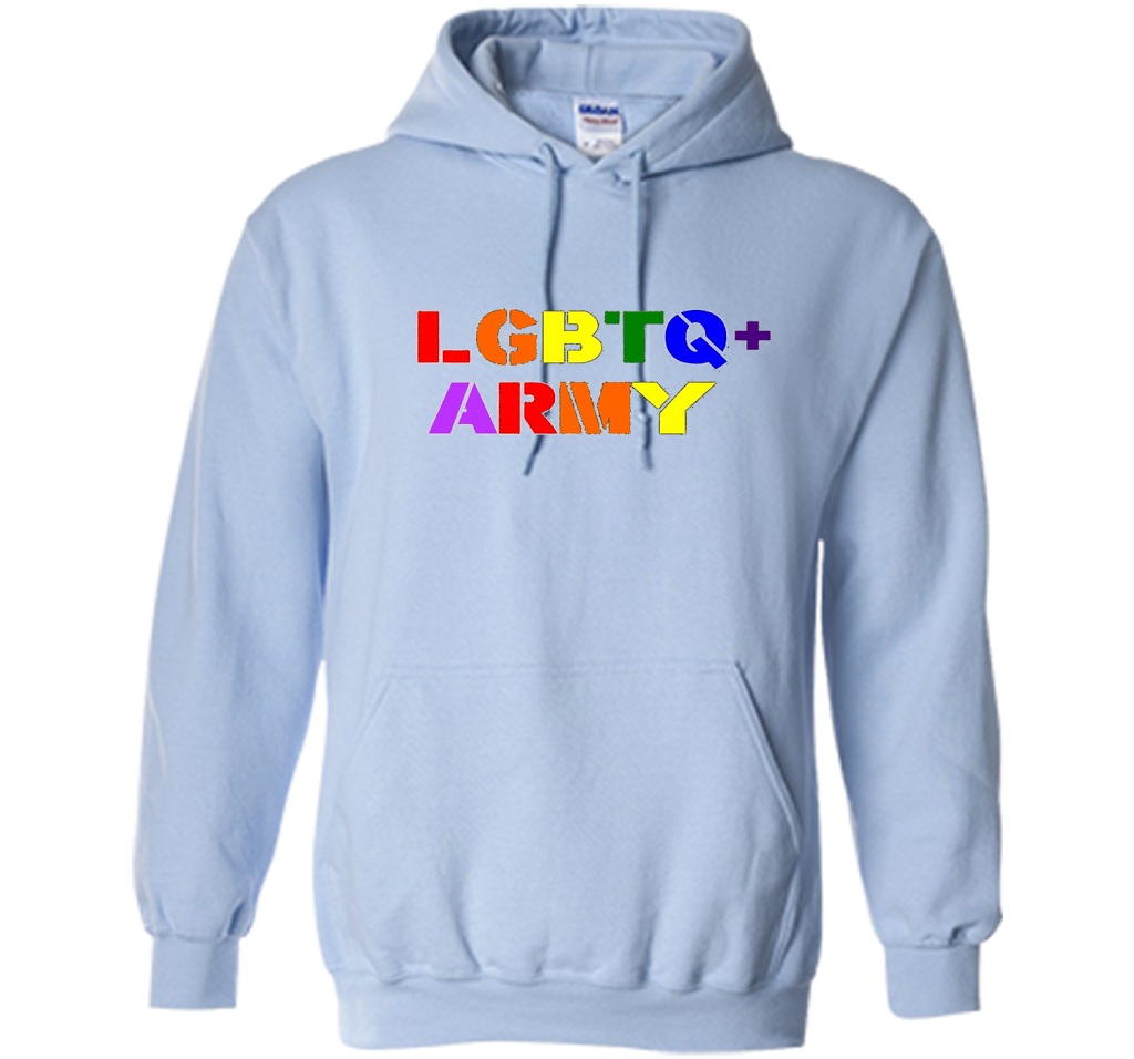 LGBTQ+ Army T-Shirt cool shirt Light Blue