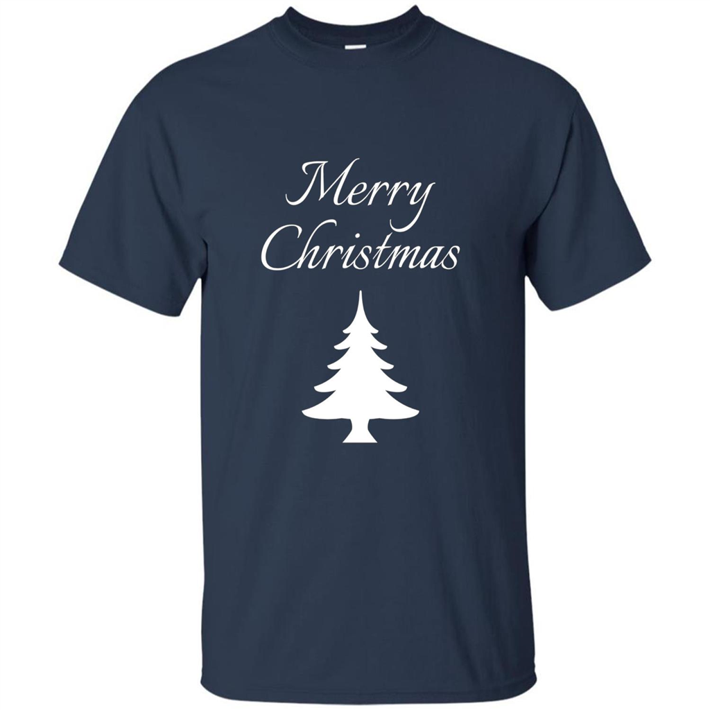 Merry Christmas Xmas Tree T-Shirt Navy