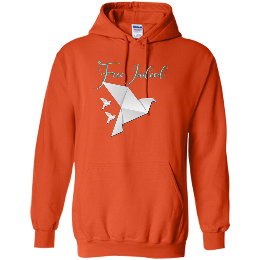 Free Indeed Origami Bird T-shirt Christian T-shirt Orange