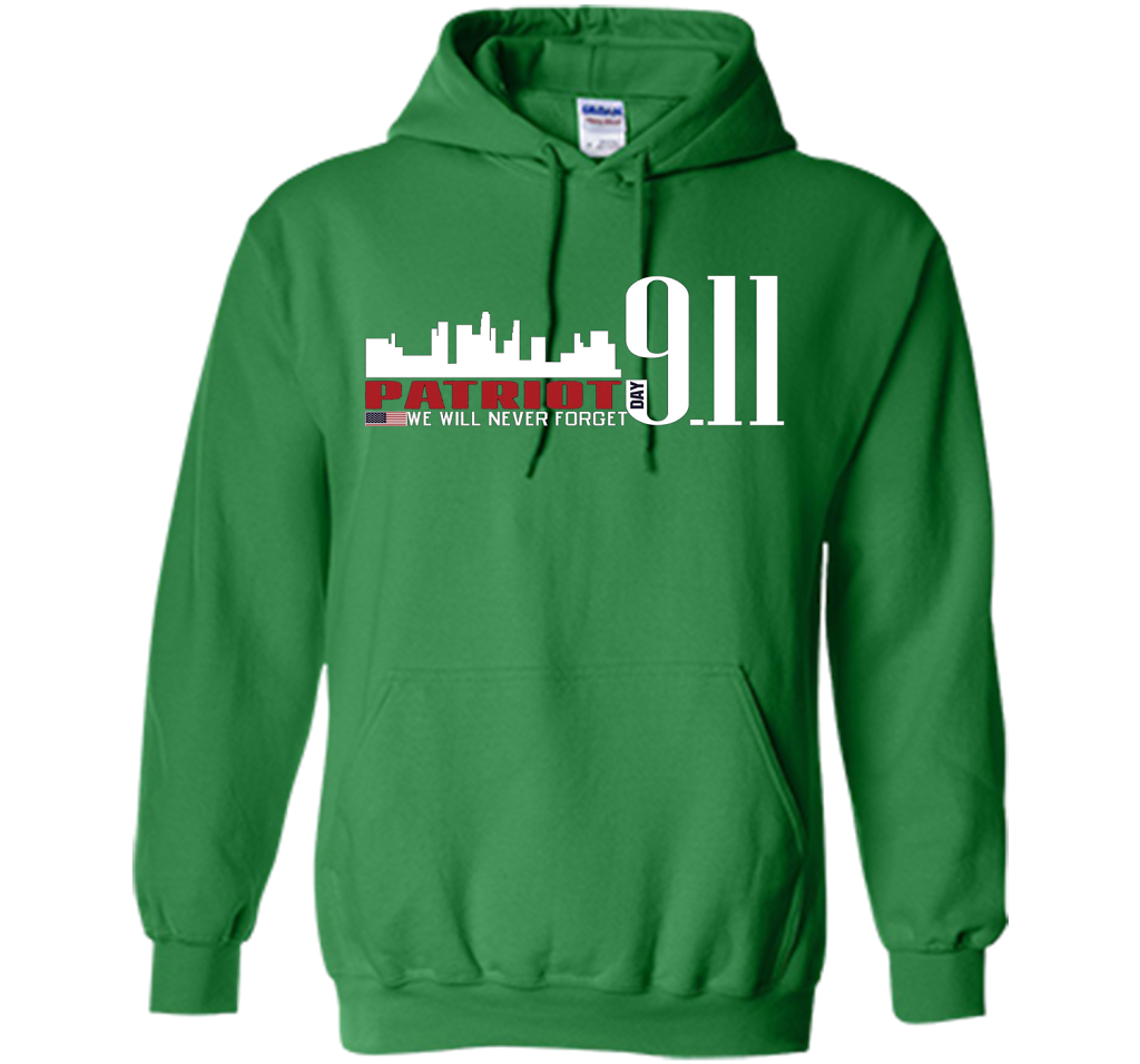 Patriot Day 911 Memorial We Will Never Forget TShirt t-shirt Irish Green