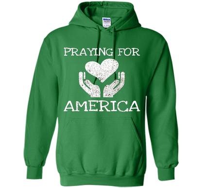 Praying for America Hands of Hope with Heart T-Shirt cool shirt Irish Green