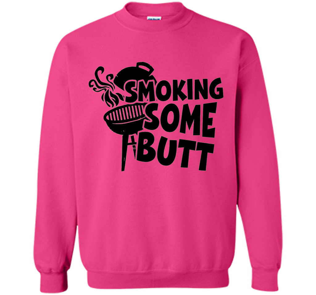 Funny Smoke Some Butt BBQ Barbeque Grilling T-Shirt shirt Heliconia