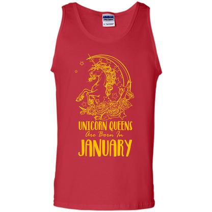 January Unicorn T-shirt Unicorn Queens Are Born In January Red