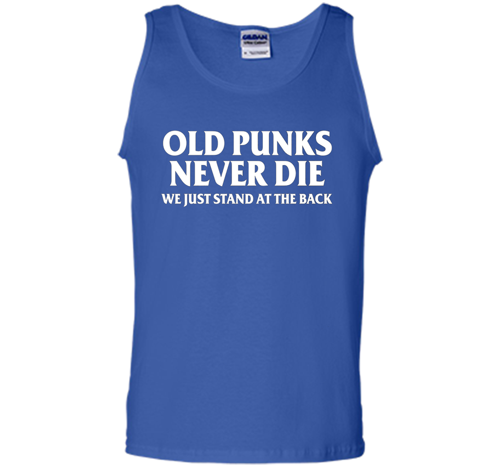 Old Punks Never Die We Just Stand At The Back T-shirt Royal