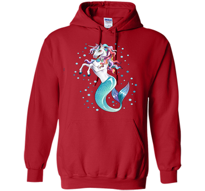 Unicorn Mermaid Mermicorn Cute T-shirt For Kids Red