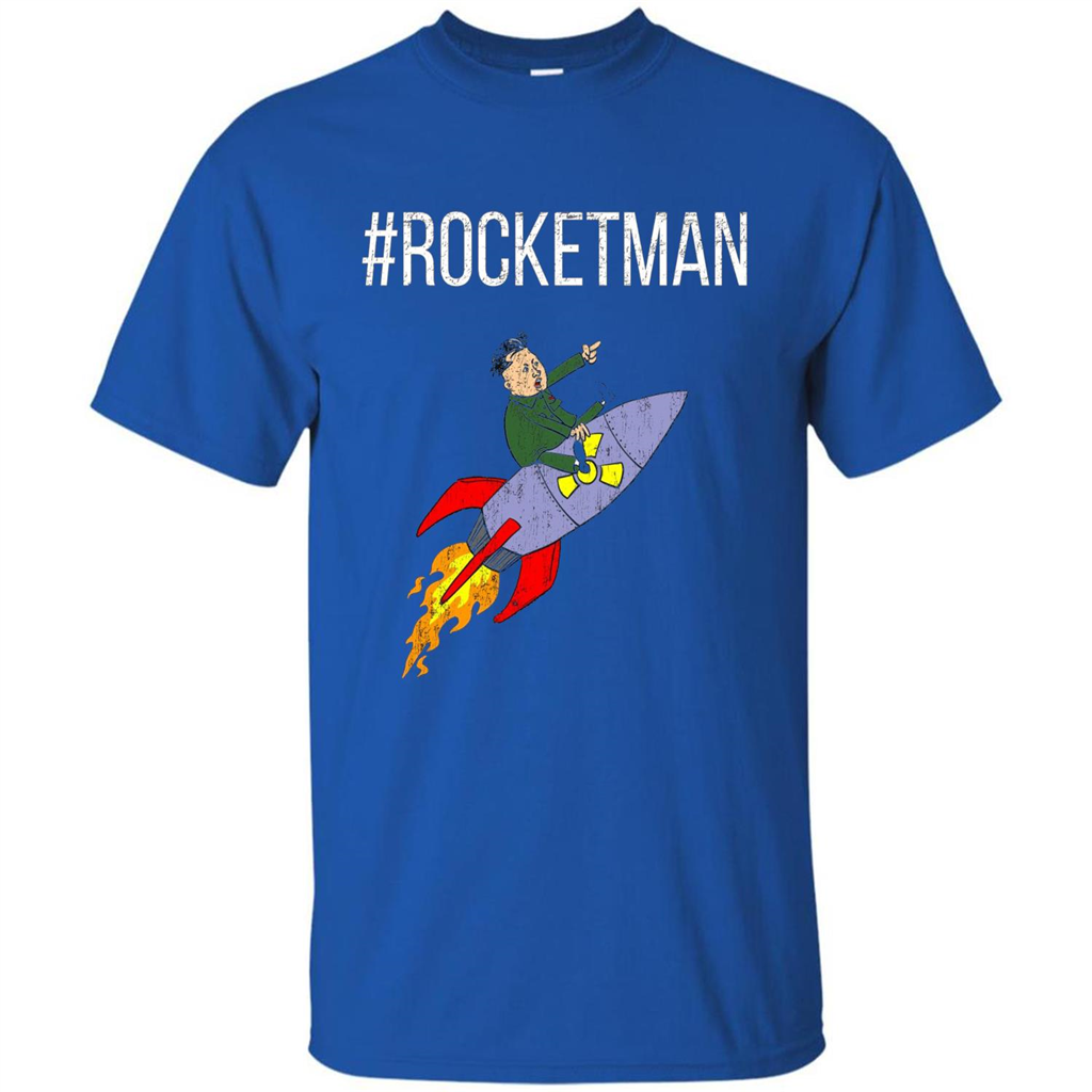 Rocket Man Funny T-shirt Royal
