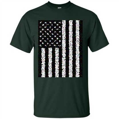 American Flag T-shirt Forest Green