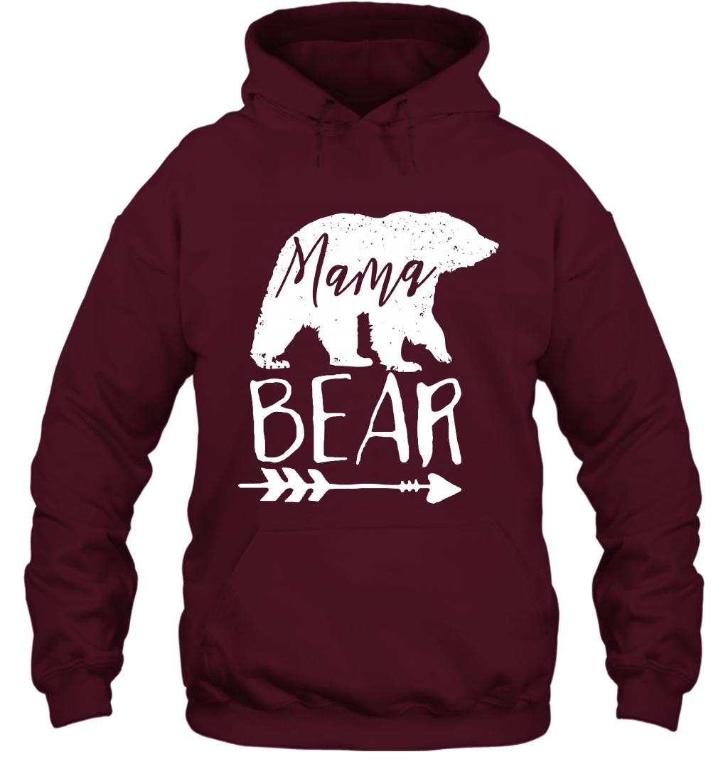 Mama Bear Shirt Hoodie Hoodie Maroon