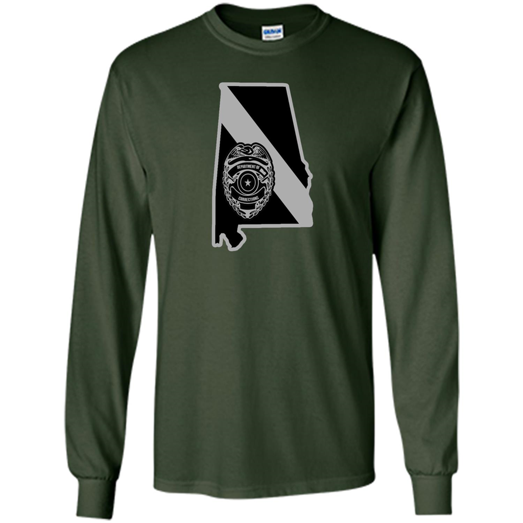 Corrections Officer Thin Silver Line Family Support Alabama Forest Green