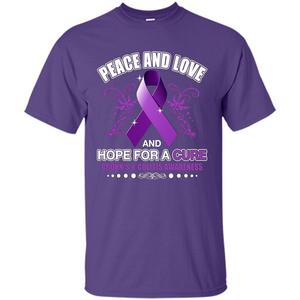 Peace And Love And Hope For A Cure Crohn's and Colitis Awareness T-shirt