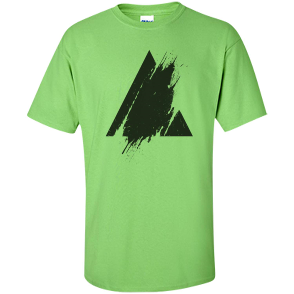 Place Splashed Triangle T-shirt Lime