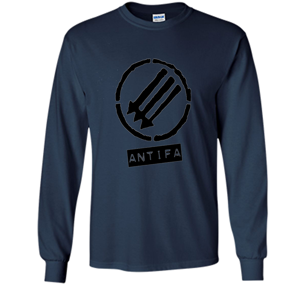 Anti Fascist Antifa Logo T-shirt Navy